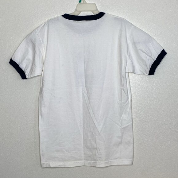 AAA Men’s Vintage Y2K White T Shirt with Bob Ross Happy Trees Print Size L - Picture 3 of 4